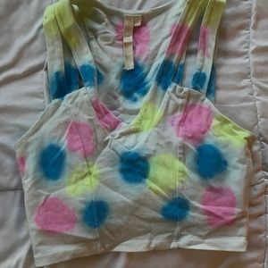 Multicolor tie-dye tank top